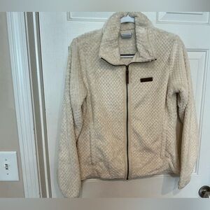 Columbia Women's Cream Fleece Varsity Jacket